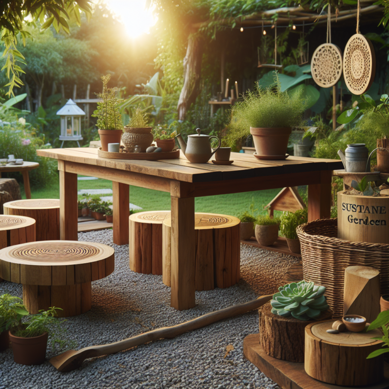 Duurzame houten tuintafels voor een milieuvriendelijke tuinervaring